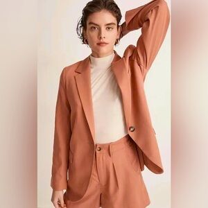 Madewell The Larsen blazer in Drapeweave Dried Rose